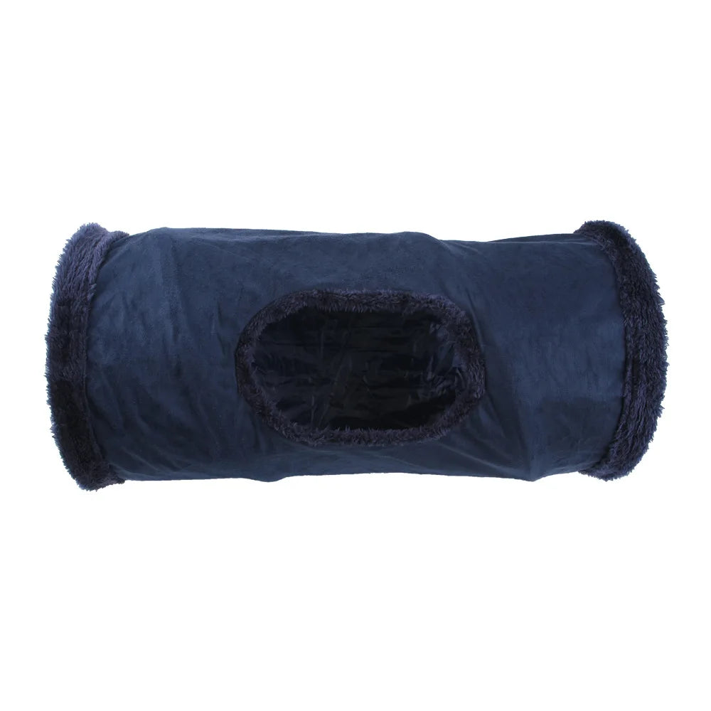 Collapsible Cat Tunnel - Interactive Play & Hide Toy for Cats, Kittens & Small Pets | Suede Finish | 2-Way & 3-Way Options Available