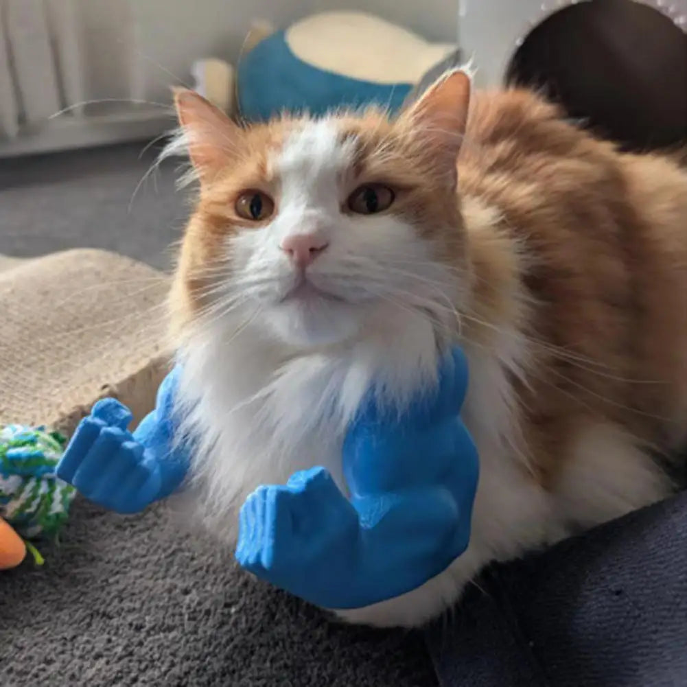 Cat Muscle Arm Costume Accessory - 3D Printed Pet Necklace for Halloween, Birthday Parties & Photo Fun