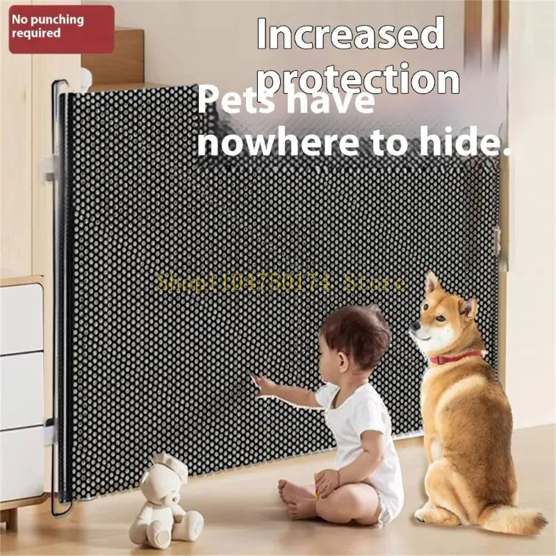 Adjustable Pet Safety Gate for Cats - No-Drill Expandable Barrier for Indoor & Outdoor Use