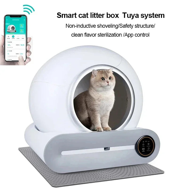 Smart WiFi Cat Litter Box - Self-Cleaning Automated Toilet with App Control & Odour Management