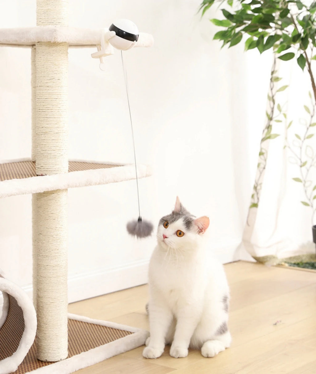 Automatic Lifting Ball Cat Toy - Interactive Electric Teaser with Rotating Motion