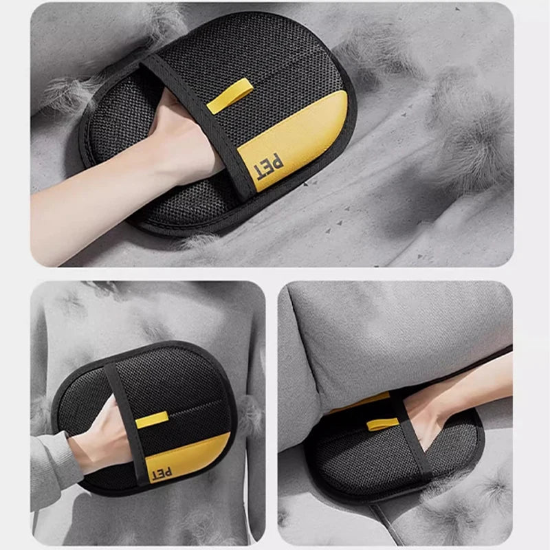 Professional Pet Grooming Gloves - Dual-Sided Hair Removal & Massage Tool for Cats