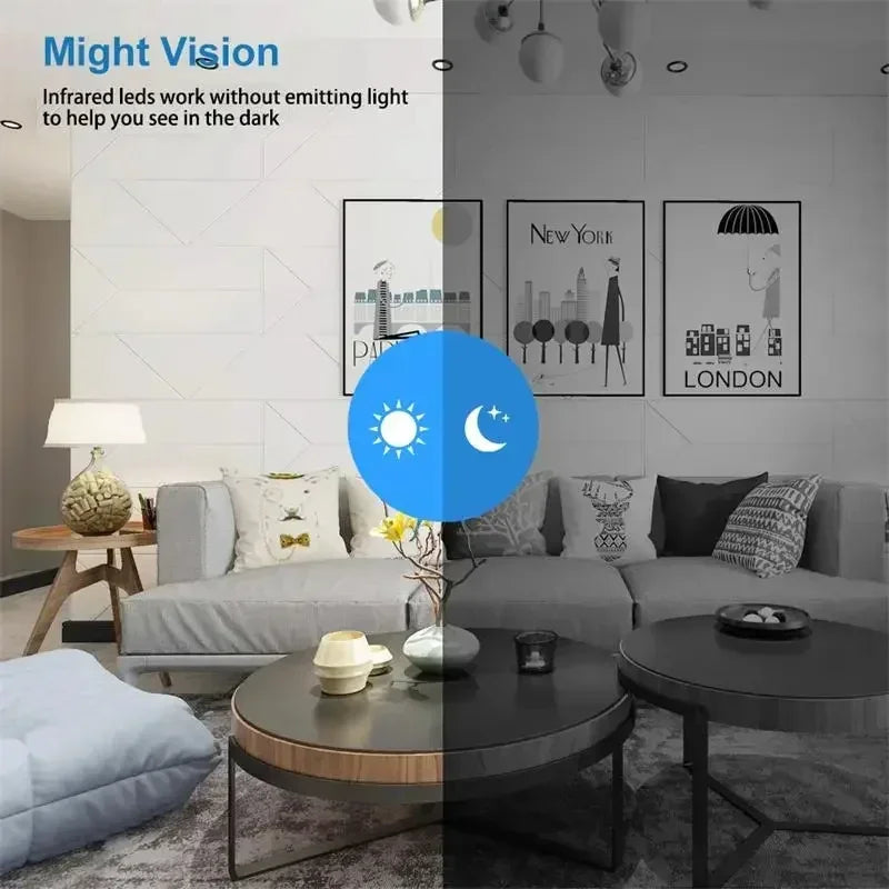 WiFi Smart Security Camera - 4K HD Home Monitoring with Night Vision & Motion Detection