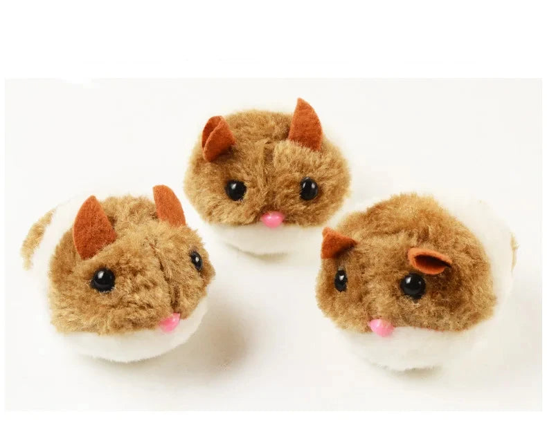 Interactive Plush Mouse Cat Toy - Self-Moving Battery-Free Design
