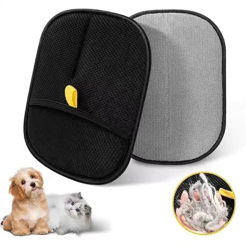 Professional Pet Grooming Gloves - Dual-Sided Hair Removal & Massage Tool for Cats