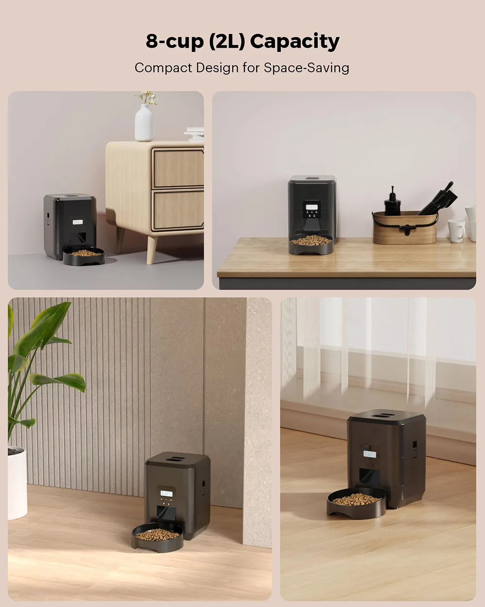 Automatic Cat Feeder with Timed Portions – 2L Smart Pet Food Dispenser with LCD Display