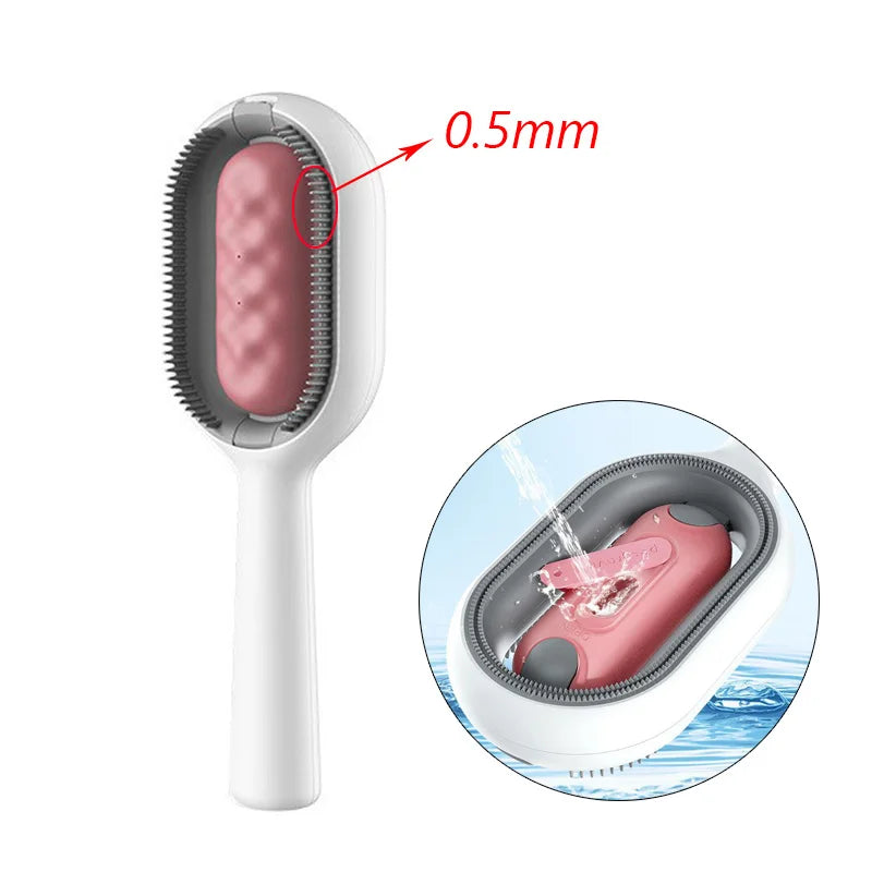 Double-Sided Cat Hair Removal Brush with Cleaning Wipes