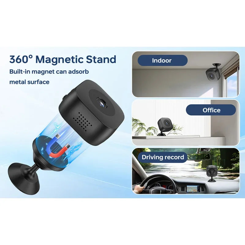 Xiaomi Mini 4K HD WiFi Security Camera - Wireless Home Monitoring with Night Vision and Motion Detection