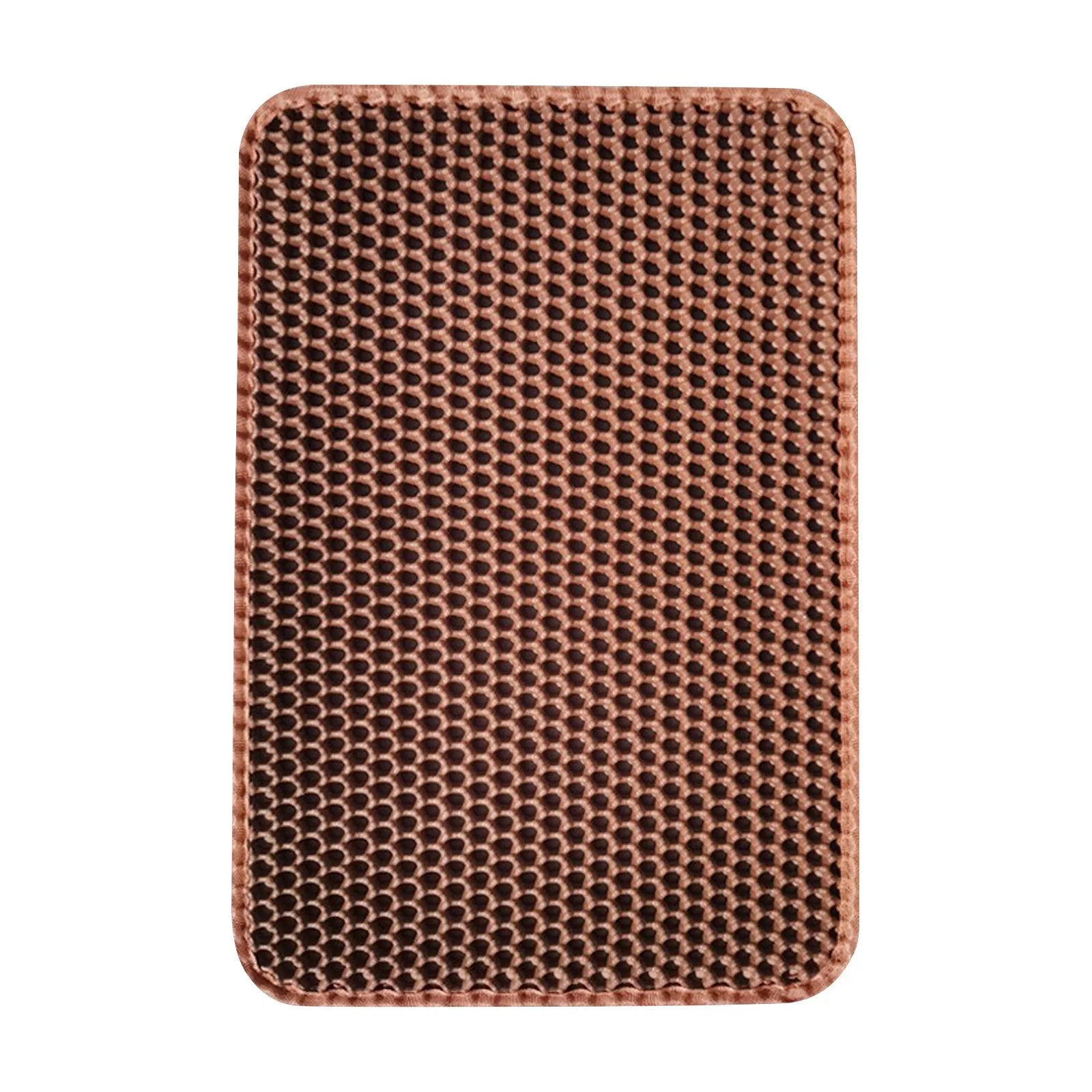 Premium Double-Layer Cat Litter Mat - Non-Slip Honeycomb Design with Superior Tracking Control