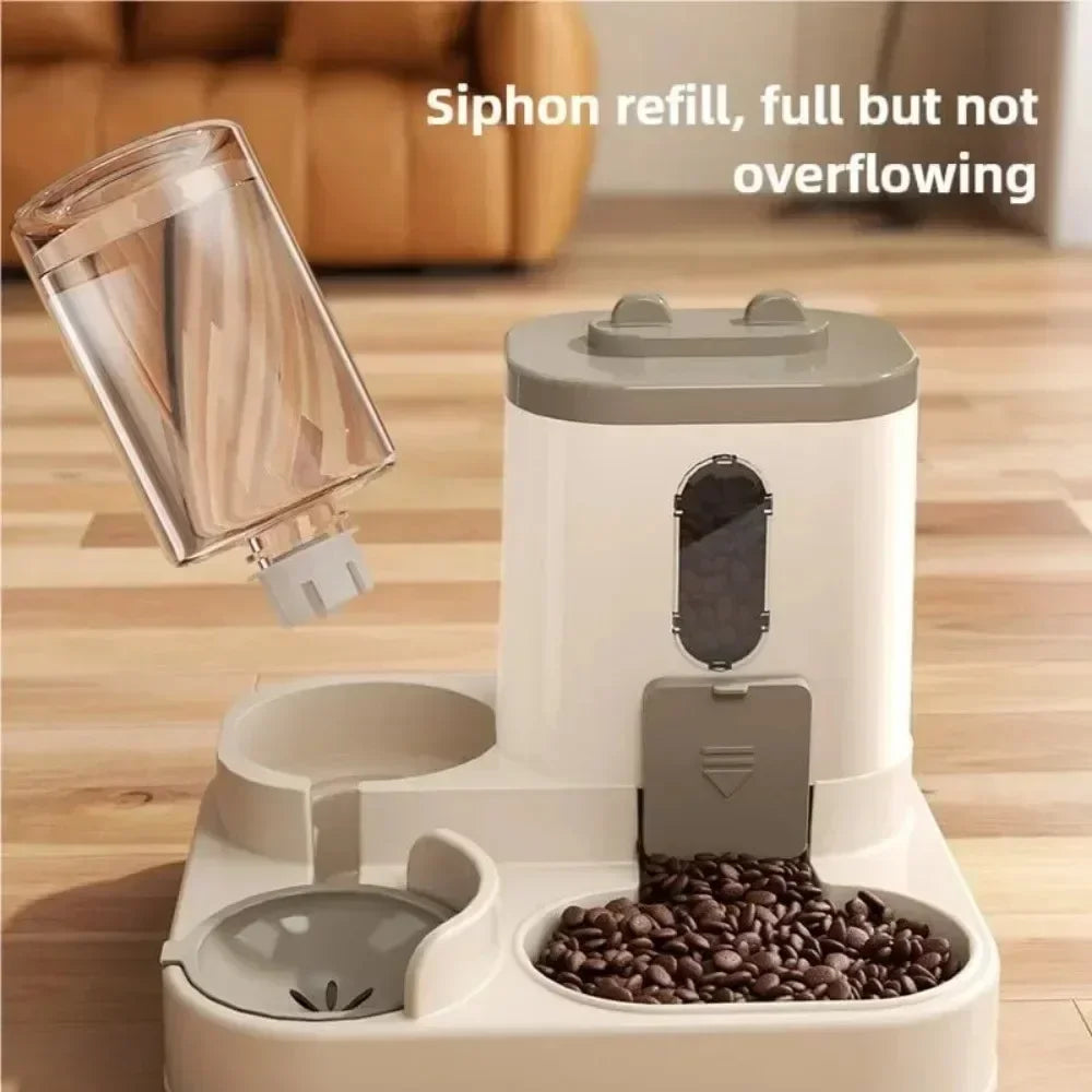 Smart Automatic Cat Feeder - 2-in-1 Food & Water Dispenser with Programmable Timer