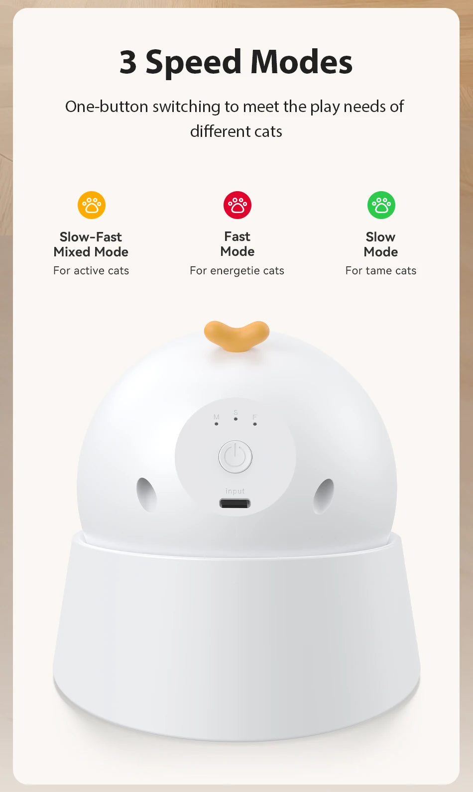 ROJECO Automatic Interactive Laser Toy for Cats - Adjustable Electric Indoor Cat Teaser with Smart Motion