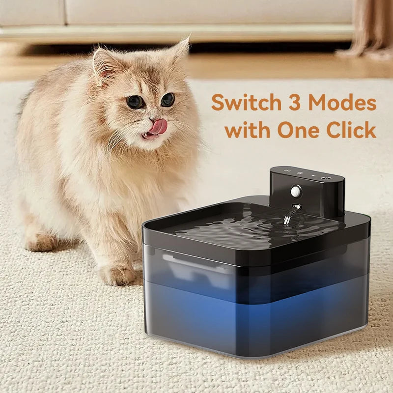 ROJECO Wireless Automatic Cat Water Fountain with Infrared Sensor