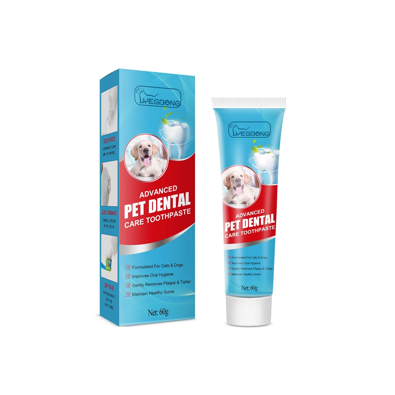 Cat Toothbrush Set with Soft Bristles - Complete Dental Care Kit for Feline Oral Hygiene