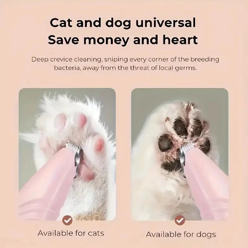 Pet Hair Trimmer - Cordless Electric Grooming Clippers for Cats or Dogs