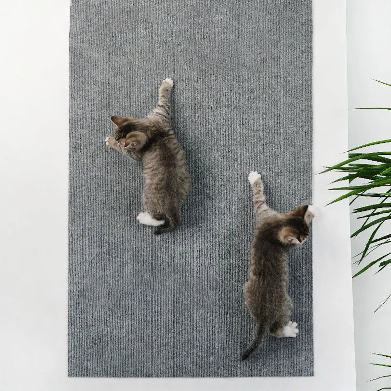 Self-Adhesive Cat Scratching Mat - Trimmable Furniture Protector for Sofas, Corners and Walls