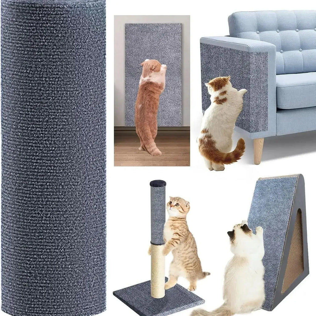 Self-Adhesive Cat Scratching Mat - Trimmable Furniture Protector for Sofas, Walls & Corners