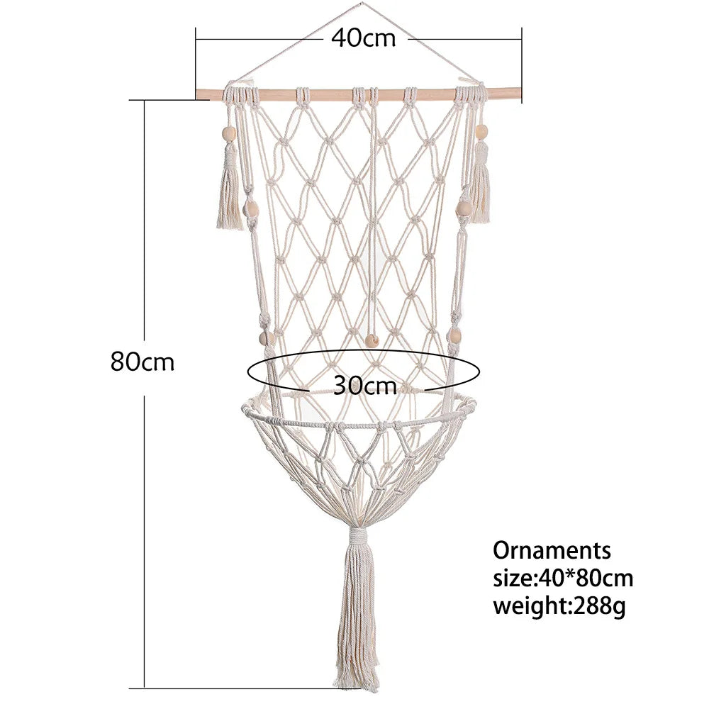 Handwoven Macrame Cat Hammock - Bohemian Cotton Swing Bed for Wall Mounting & Home Décor