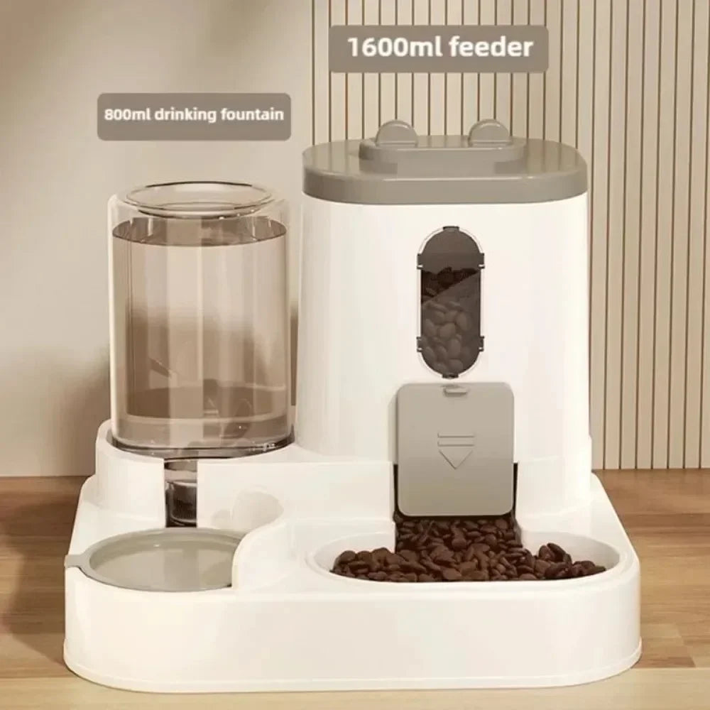 Smart Automatic Cat Feeder - 2-in-1 Food & Water Dispenser with Programmable Timer