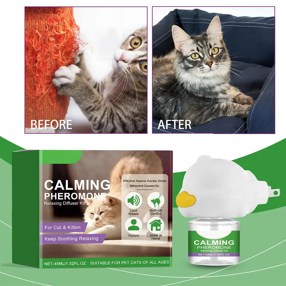 3Pcs/lot Cat Calming Diffuser Kit Refill Calming Mood Relaxing Anti Anxiety Stress Soothing Comforting Pets Pheromone
