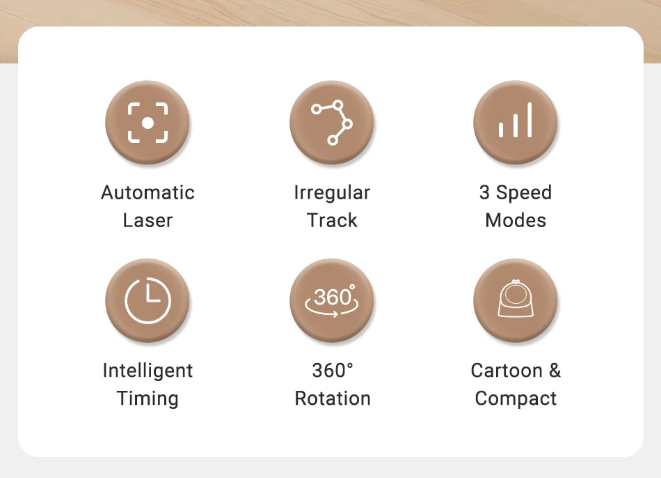 ROJECO Automatic Interactive Laser Toy for Cats - Adjustable Electric Indoor Cat Teaser with Smart Motion