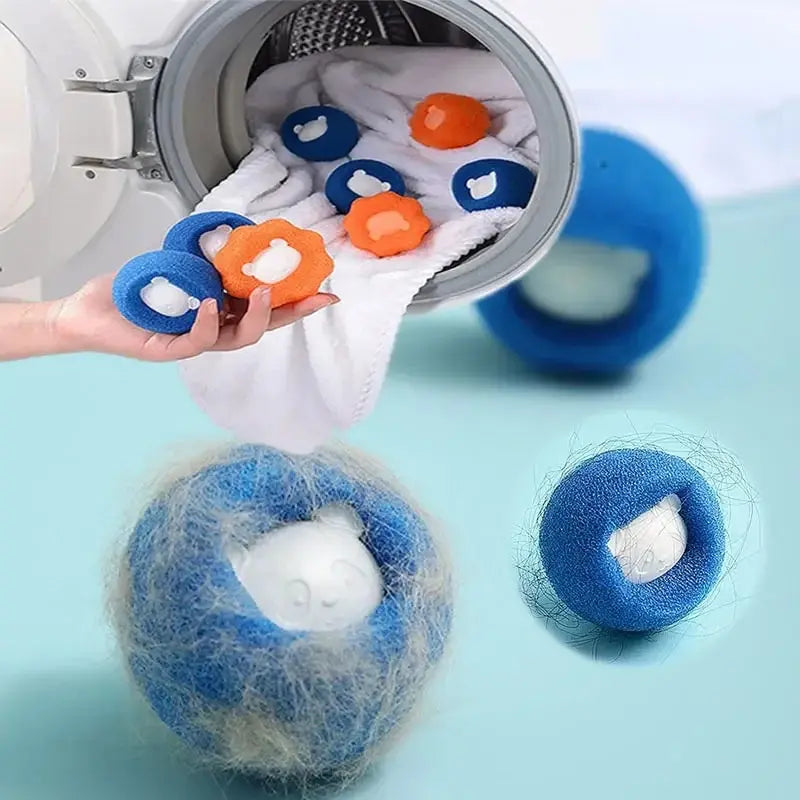 Pet Hair Remover Laundry Balls - Reusable Fur Catcher for Washing Machines (1-5 Pack)
