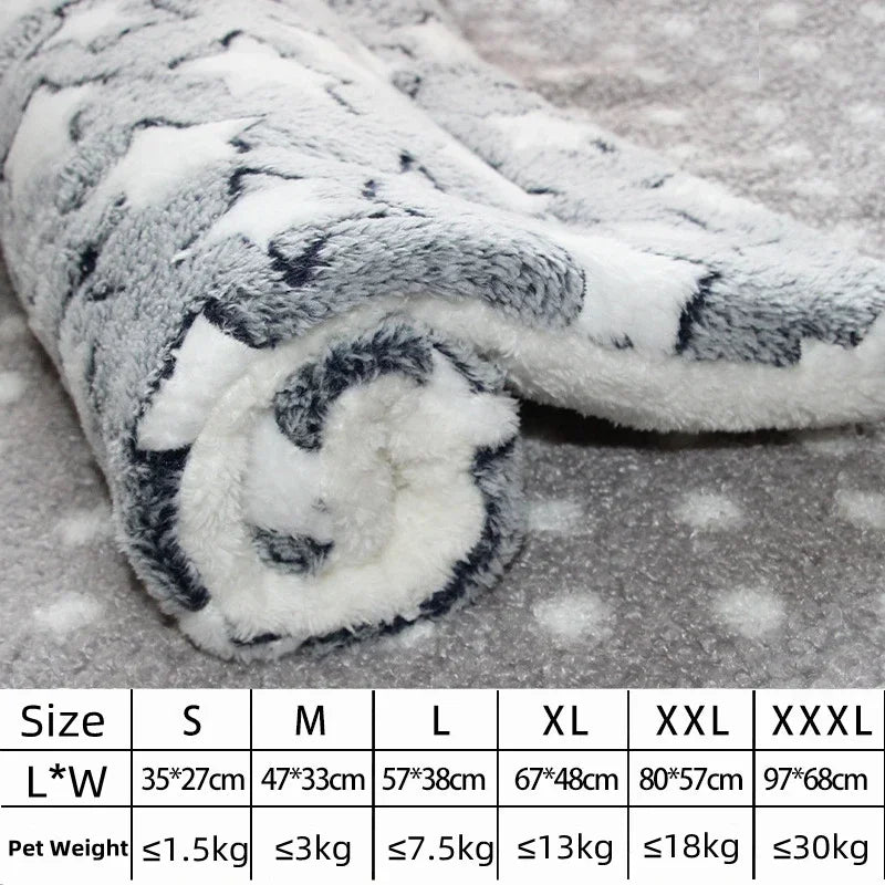 Thickened Flannel Cat Bed Mat - Soft Warm Sleeping Blanket for Cats & Kittens