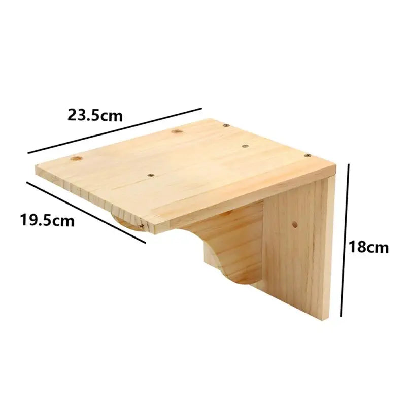 Premium Wooden Cat Wall Furniture Set - Multi-Level Climbing Shelves, Hammocks & Scratching Posts for Indoor Cats