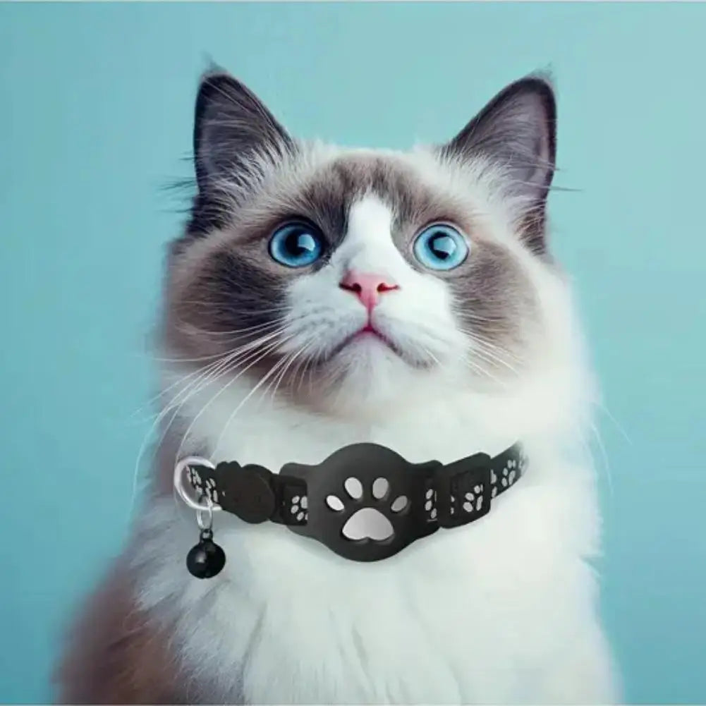 GPS Cat Collar Tracker with Real-Time Location - Adjustable Reflective Safety Collar for Cats and Kittens