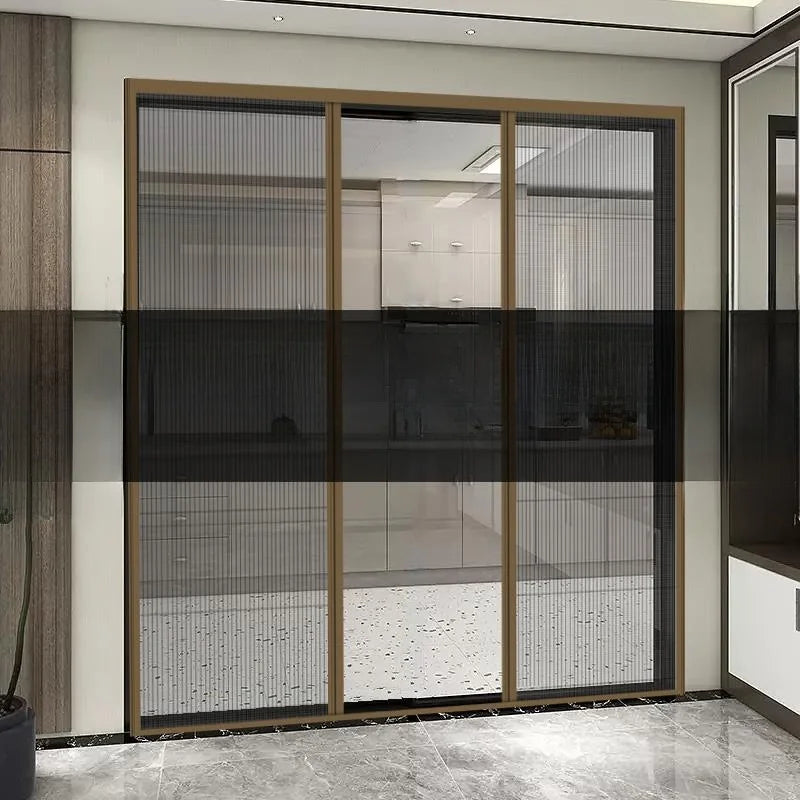 Cat-Safe Retractable Screen Door - Keep Cats In & Insects Out, No-Drill Mesh Barrier, Aluminium Frame for Fresh Air Without Escape Risks