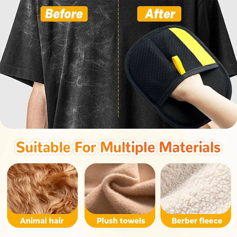 Professional Pet Grooming Gloves - Dual-Sided Hair Removal & Massage Tool for Cats