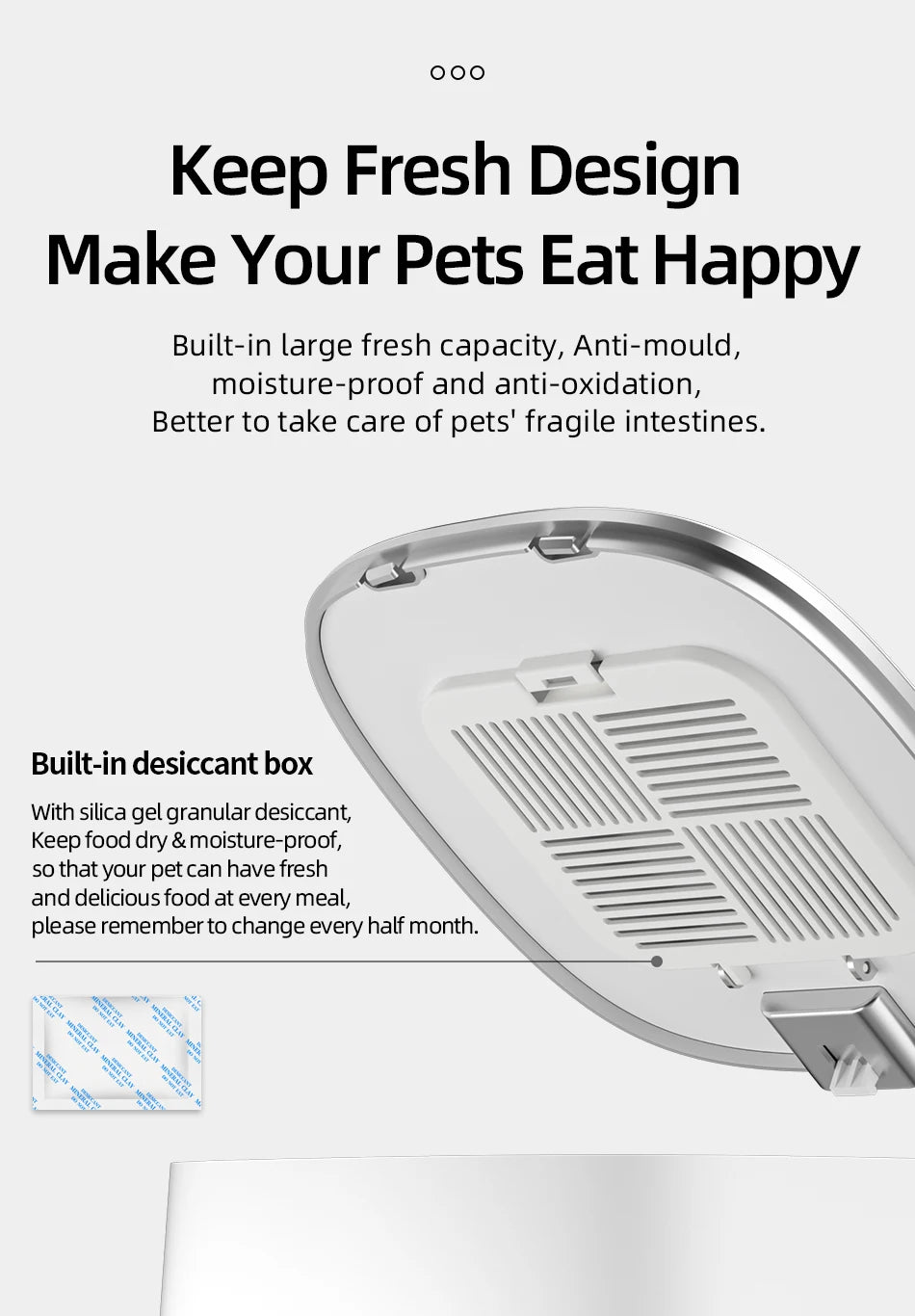 ROJECO Automatic Cat Feeder - Smart WiFi Pet Food Dispenser with Remote Control for Cats and Small Dogs