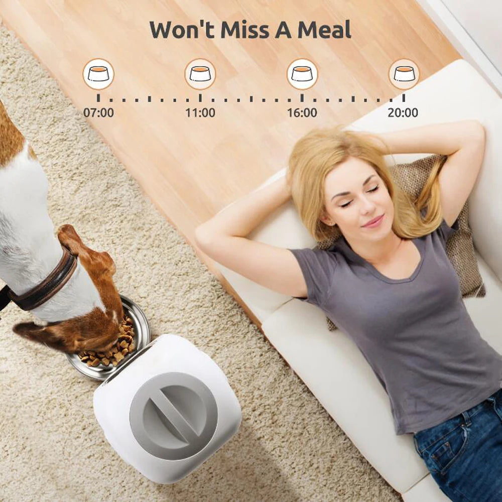 WiFi Smart Automatic Cat Feeder - 3.5L Voice Recording Pet Food Dispenser with App Control
