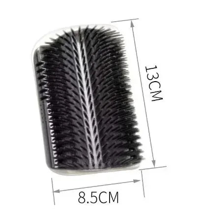 Cat Corner Self-Grooming Brush with Catnip - Wall-Mounted Massage and Deshedding Comb for Cats