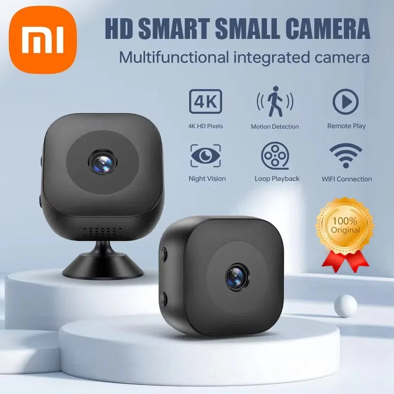 Xiaomi Mini 4K HD WiFi Security Camera - Wireless Home Monitoring with Night Vision and Motion Detection