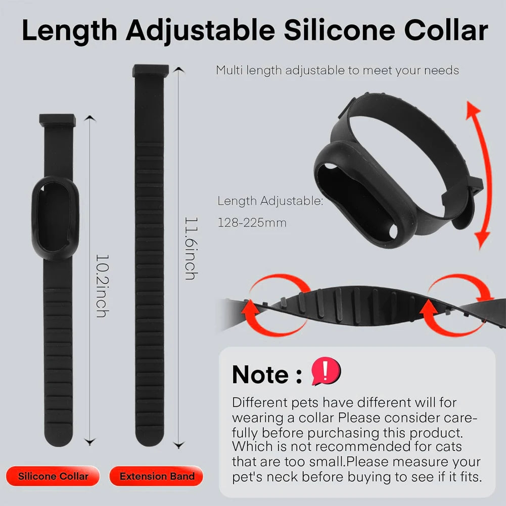 Pet Collar Camera - HD 1080P Wireless Action Camera with Silicone Collar & LCD Screen