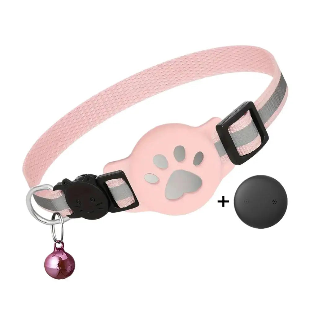 GPS Cat Collar Tracker with Real-Time Location - Adjustable Reflective Safety Collar for Cats and Kittens