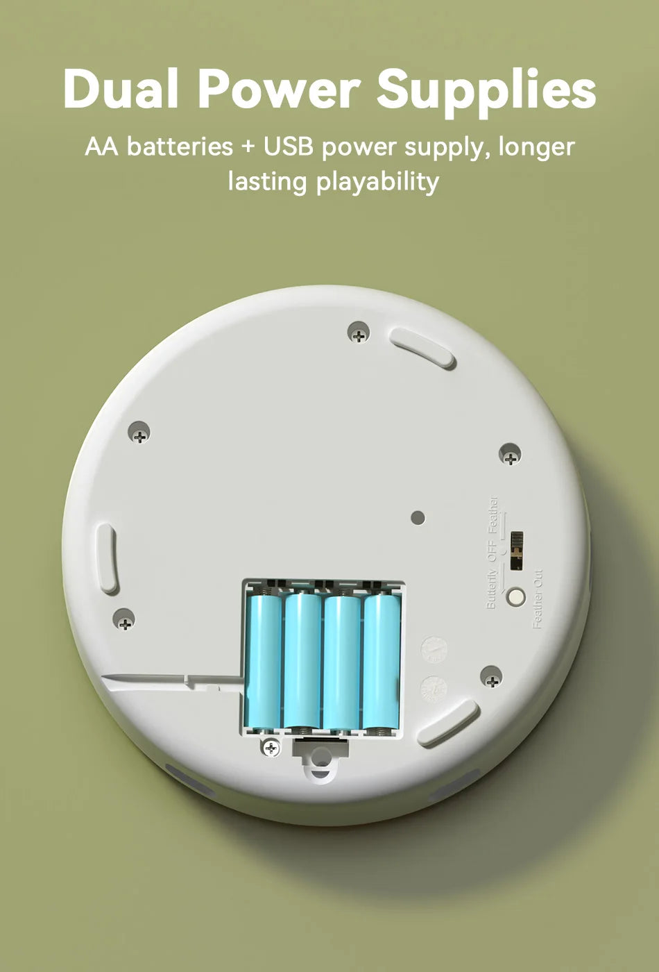 ROJECO 3-in-1 Automatic Interactive Cat Toy - Wireless Feather Teaser with Track Ball & Ambush Play System