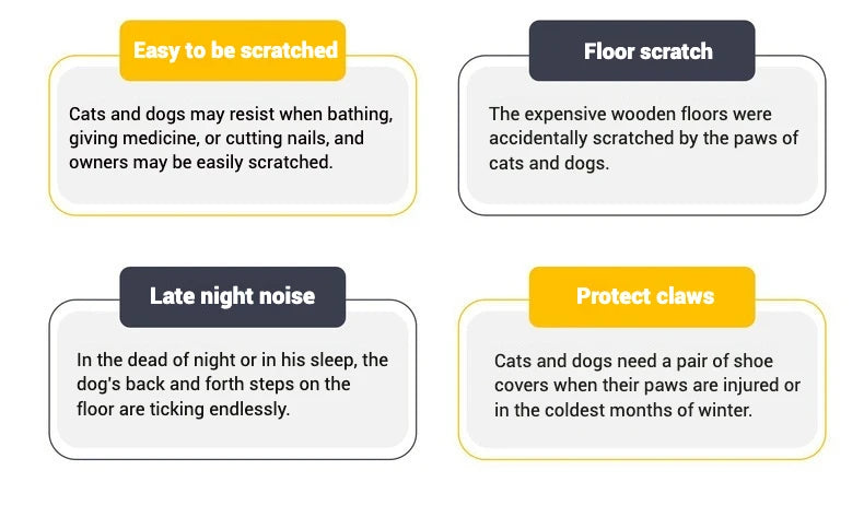 Cat Paw Protector Socks - Soft Anti-Scratch Booties with Secure Velcro Fastening for Indoor Cats