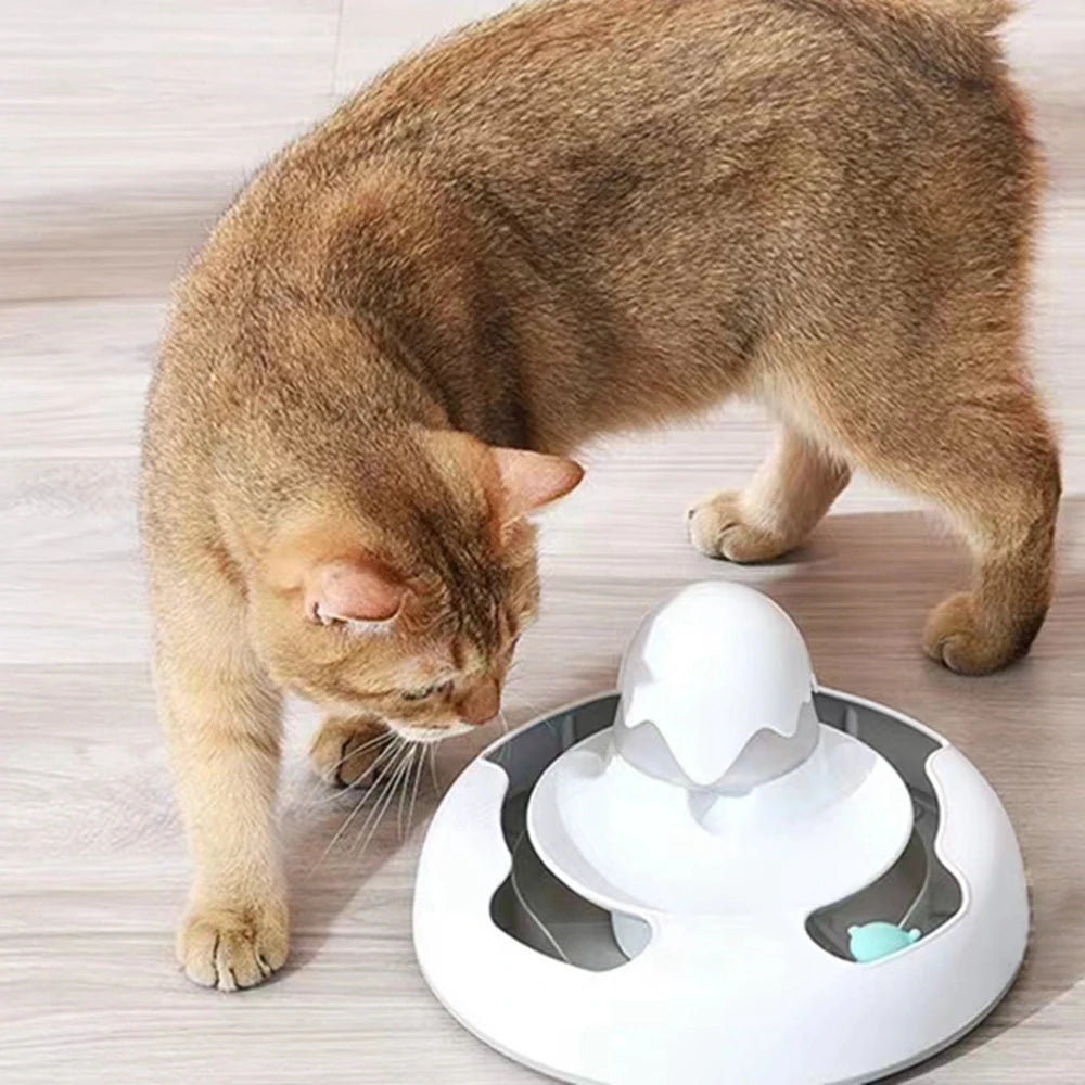 Smart Interactive Cat Toy - Robotic Worm Puzzle Game with Automatic Hide & Seek, Treat Dispenser & USB Charging