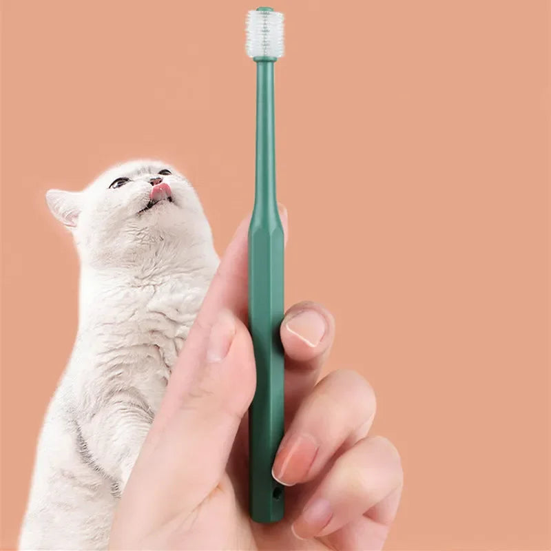 Cat Toothbrush Set with Soft Bristles - Complete Dental Care Kit for Feline Oral Hygiene