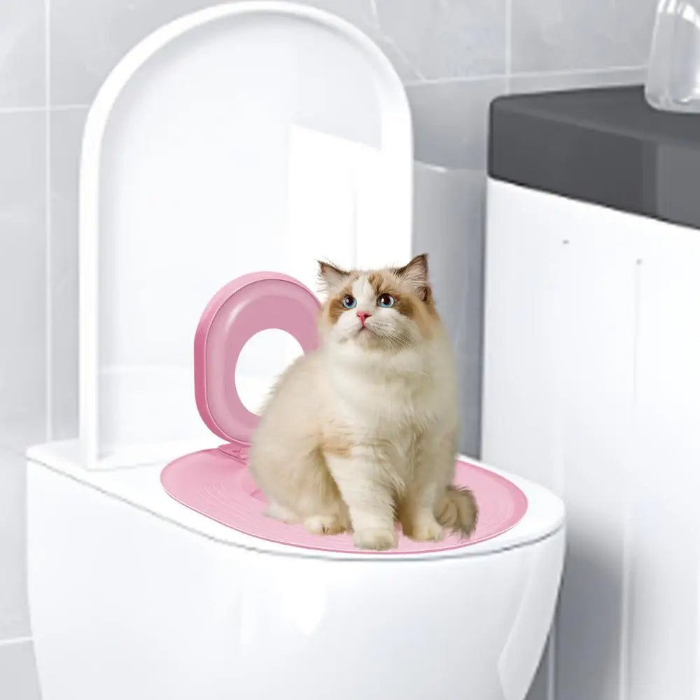 Cat Toilet Training Kit - Progressive Litter-Free System with Adjustable Rings & Secure Mounting