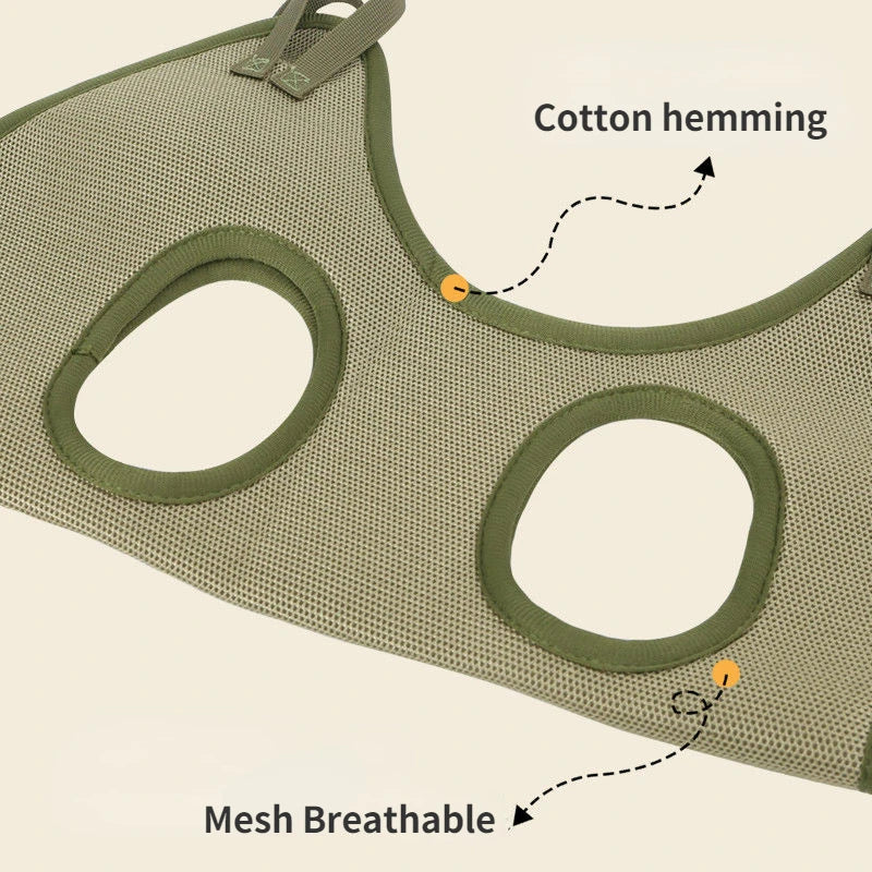 Cat Grooming Hammock Restraint Bag - Nail Trimming and Bath Time Helper with Anti-Scratch Protection