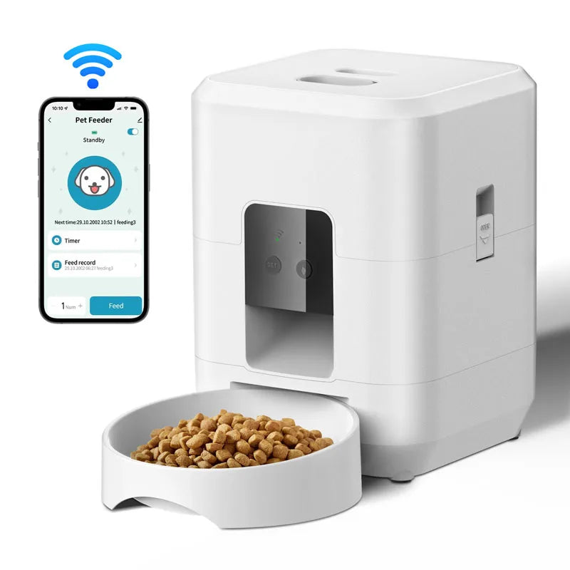 WiFi Smart Automatic Pet Feeder - 2L App-Controlled Cat & Dog Food Dispenser with Scheduled Feeding