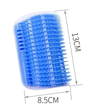 Cat Corner Self-Grooming Brush with Catnip - Wall-Mounted Massage and Deshedding Comb for Cats