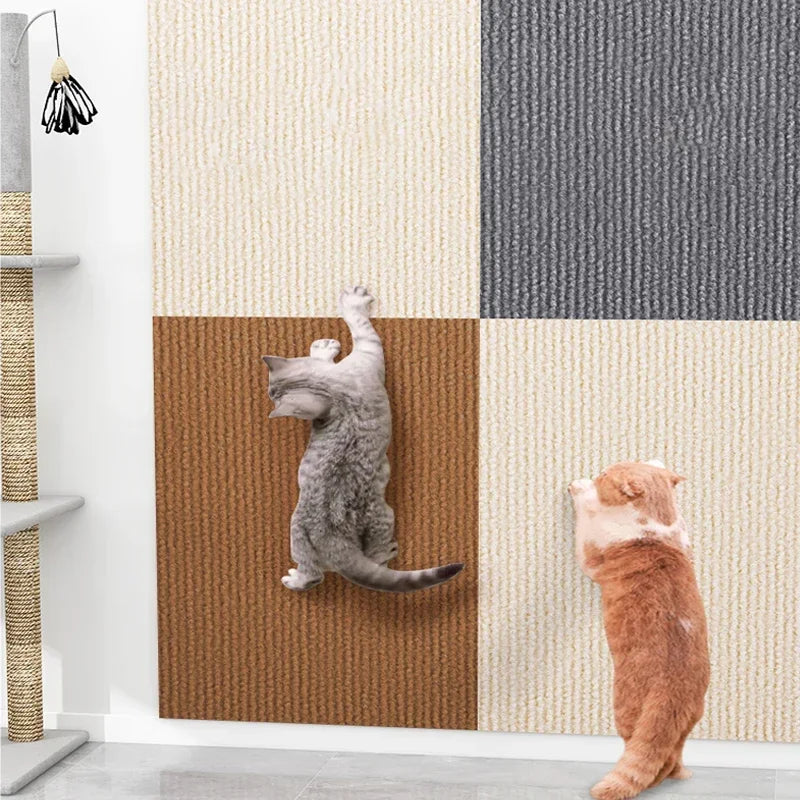 Self-Adhesive Cat Scratch Protection Mat - Wall & Furniture Guard for Sofas and Chairs