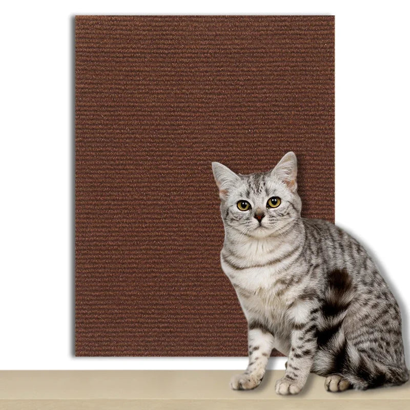 Self-Adhesive Cat Scratch Protection Mat - Wall & Furniture Guard for Sofas and Chairs