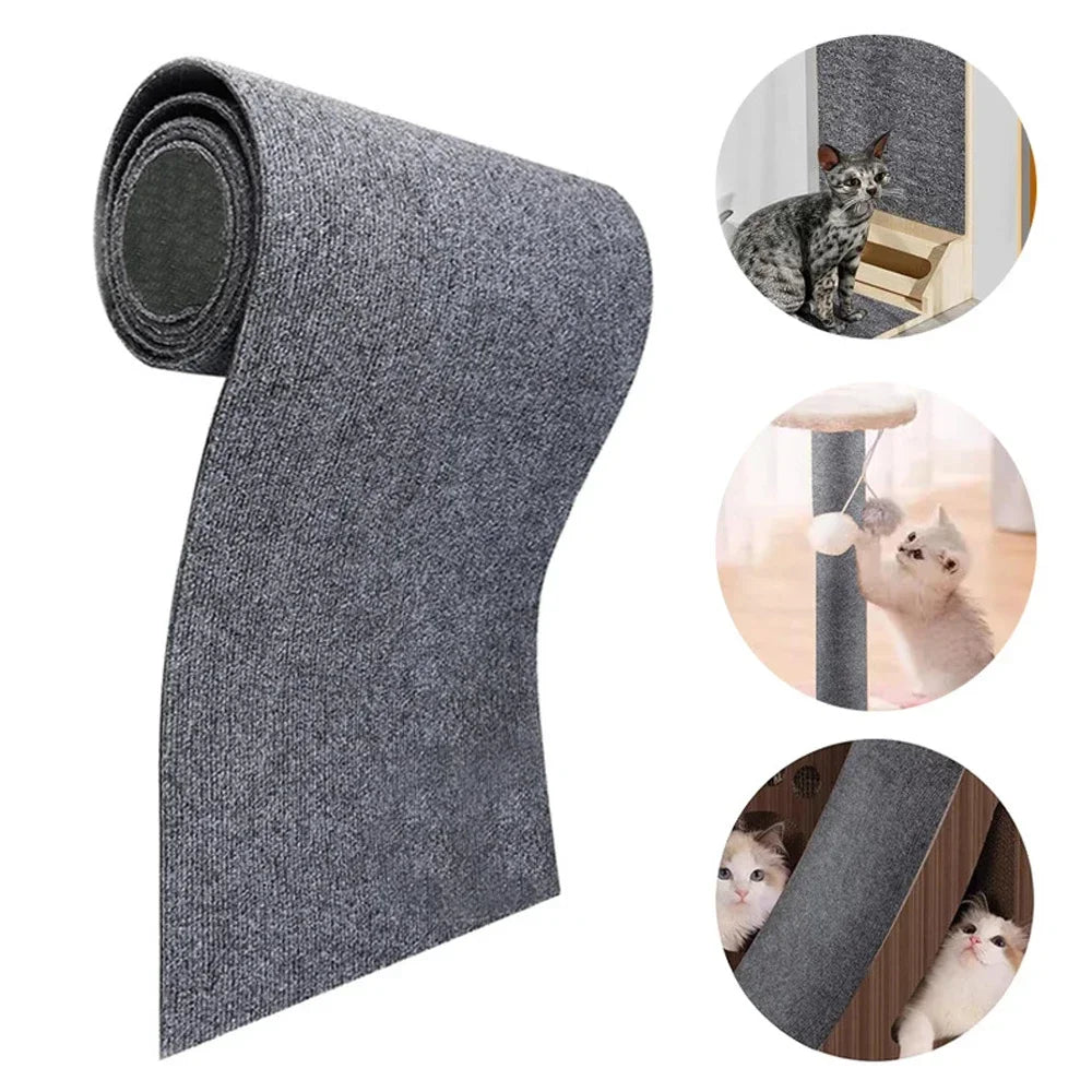 Self-Adhesive Cat Scratching Mat - Furniture Protection & Climbing Surface for Cat Trees