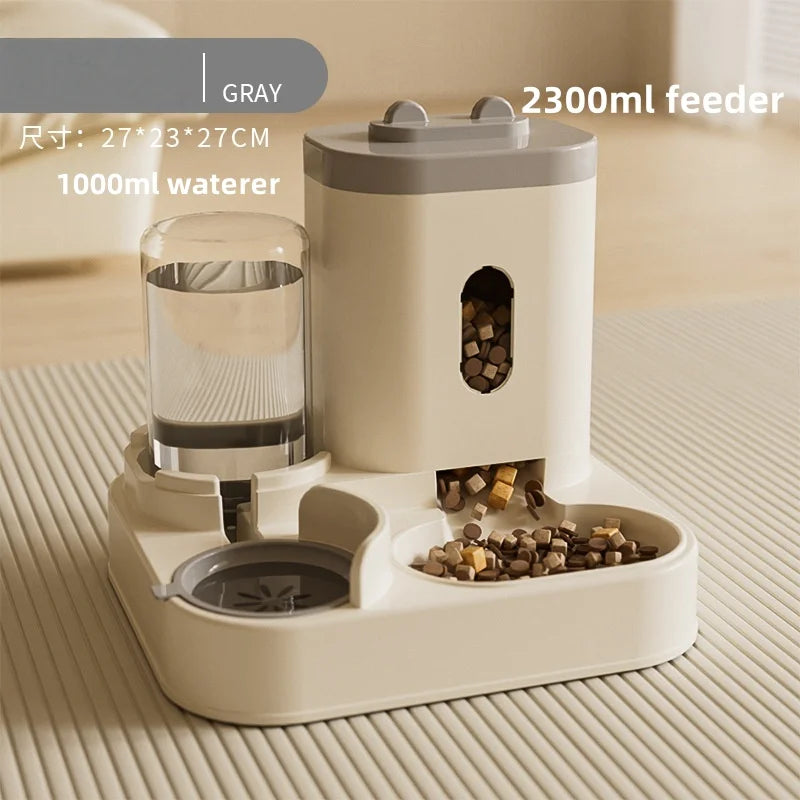 Smart Automatic Cat Feeder - 2-in-1 Food & Water Dispenser with Programmable Timer