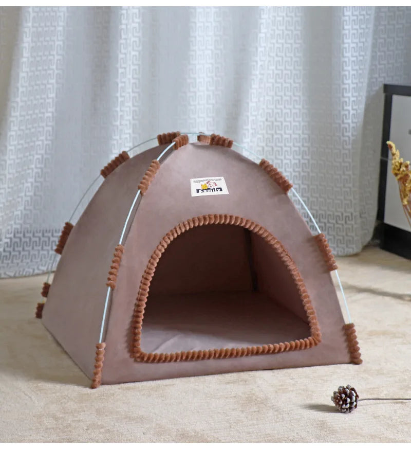 Cosy Cat Cave Tent - Foldable Indoor/Outdoor Pet House with Breathable Design