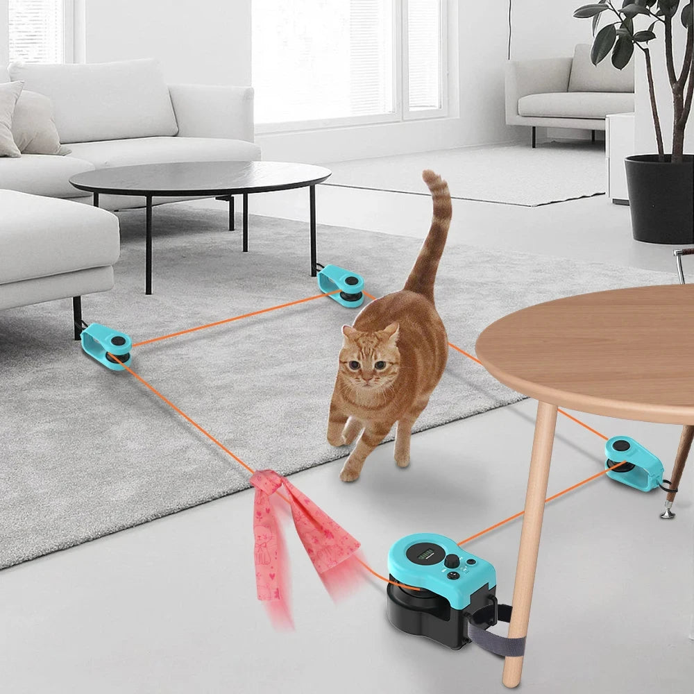 Interactive Cat Exercise Wheel with Adjustable Speed - Indoor Cat Hunting Toy